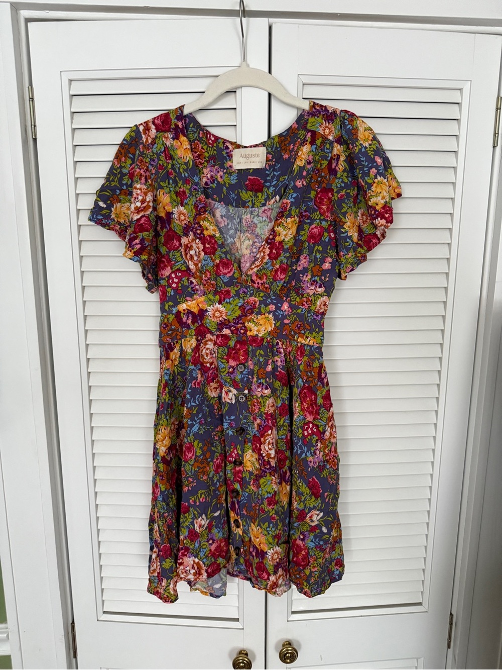 Auguste The Label Floral Short Sleeve Mini Dress